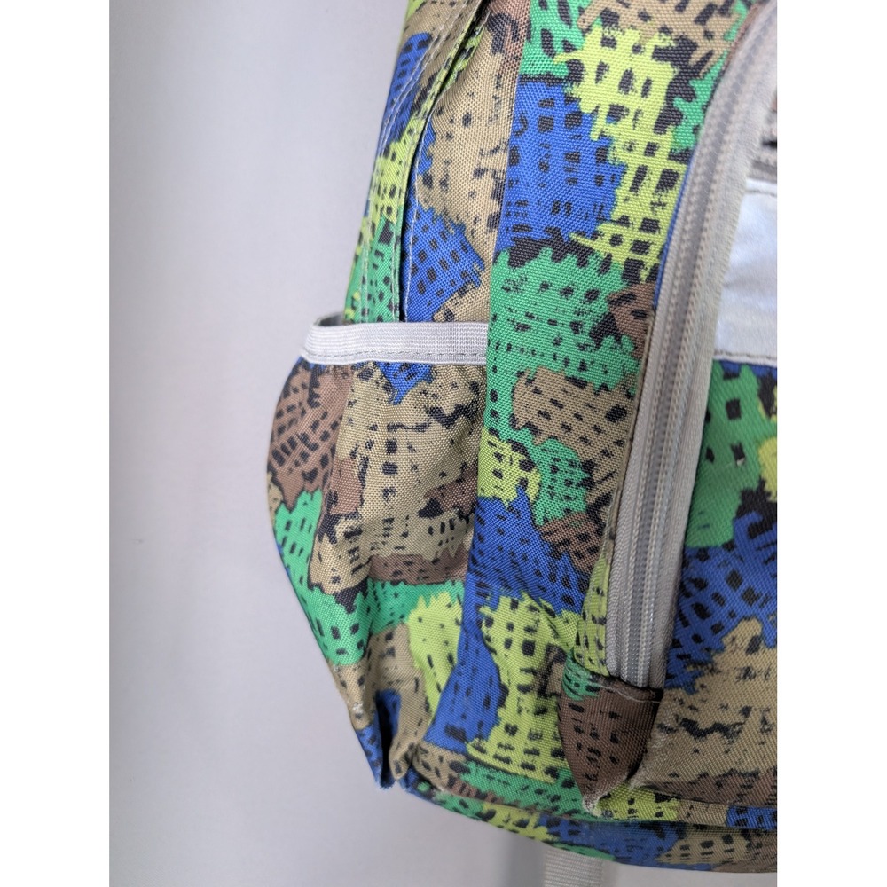 LL Bean BackPack 24L Green Blue Pixel Camo Reflective School Bag - Picture 7 of 12